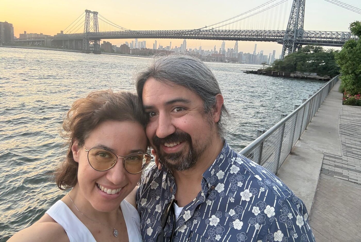 Julia and Daniel by the Williamsburg Bridge